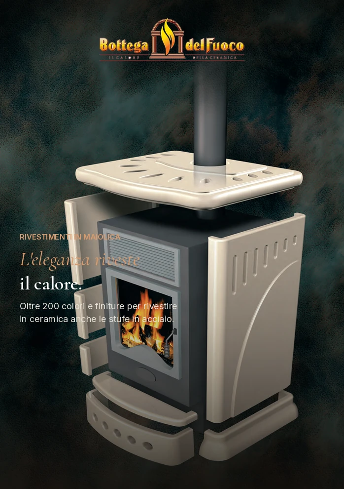 Copertina del catalogo Maioliche per Stufe in Metallo